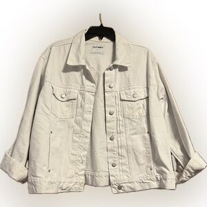 Old Navy Women’s White Denim Jacket